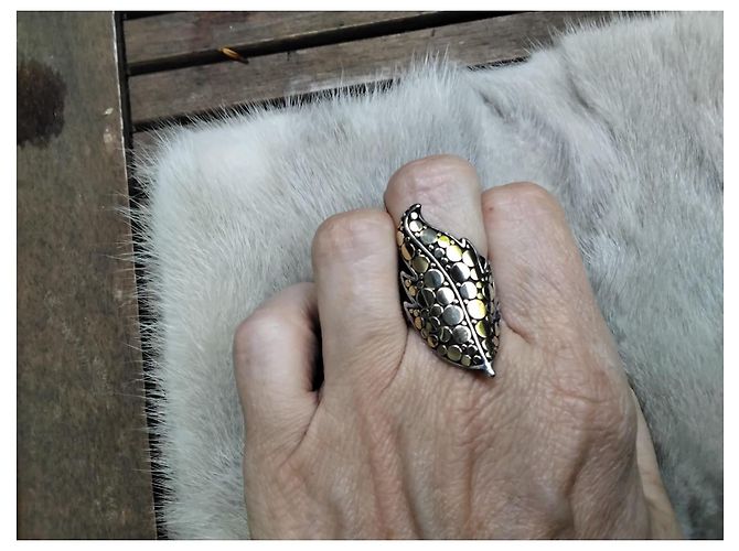 Autre Marque Anello cocktail Noble John Hardy in argento sterling e oro giallo 18 carati D'oro - vista 5