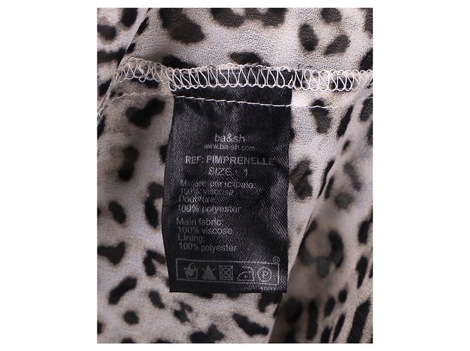 Vestido Mini de Print Leopardo Ba&Sh en Viscosa Marrón Impresión de pitón - vista 10