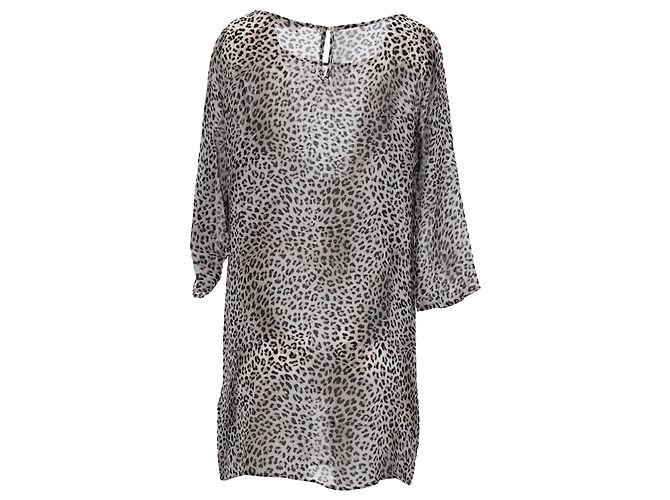 Vestido Mini de Print Leopardo Ba&Sh en Viscosa Marrón Impresión de pitón - vista 3