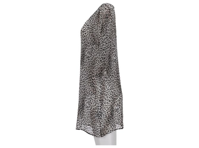 Vestido Mini de Print Leopardo Ba&Sh en Viscosa Marrón Impresión de pitón - vista 7