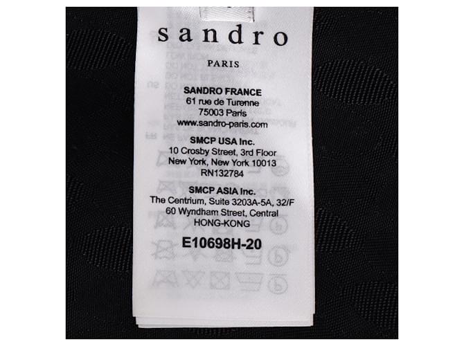 Schwarze Polyesterbluse mit Spitzendetails von Sandro Paris - Ansicht 5