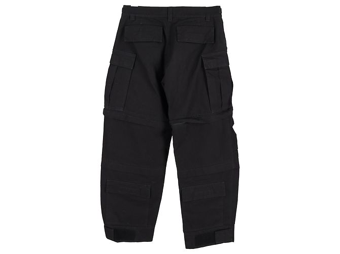 Balenciaga Flared Cargo-Hosen aus schwarzer Baumwolle - Ansicht 2