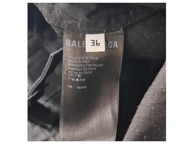 Balenciaga Flared Cargo-Hosen aus schwarzer Baumwolle - Ansicht 4
