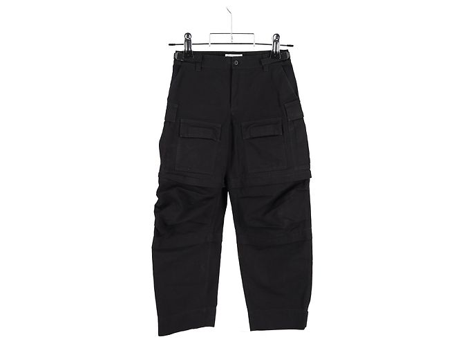 Balenciaga Flared Cargo-Hosen aus schwarzer Baumwolle - Ansicht 5
