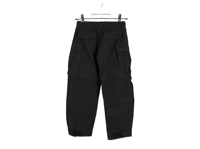 Balenciaga Flared Cargo-Hosen aus schwarzer Baumwolle - Ansicht 6