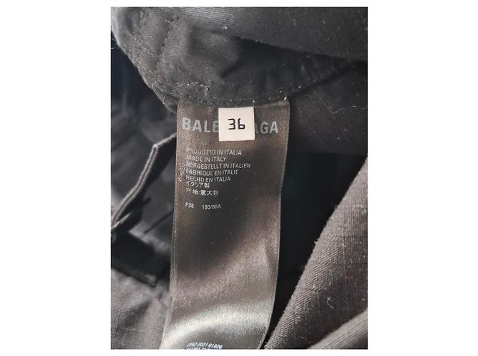 Balenciaga Flared Cargo-Hosen aus schwarzer Baumwolle - Ansicht 8