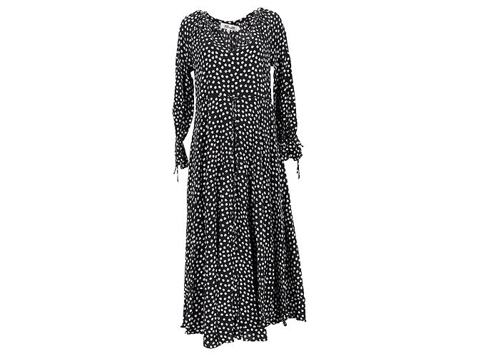Abito Maxi Imogen in Viscosa Nera di Diane Von Furstenberg Nero - vista 6