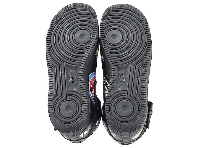 Supreme x Nike Air Force 1 Mid Sneakers Supreme in Pelle Nera Nero - vista 6