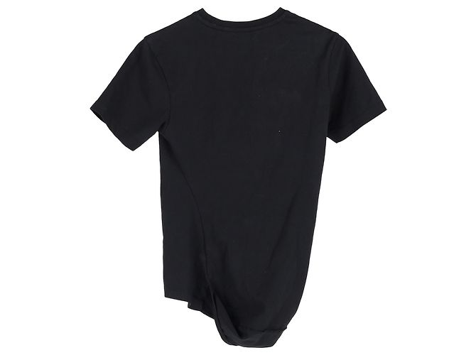 Camiseta negra de algodón con fruncidos Paco Rabanne Negro - vista 2