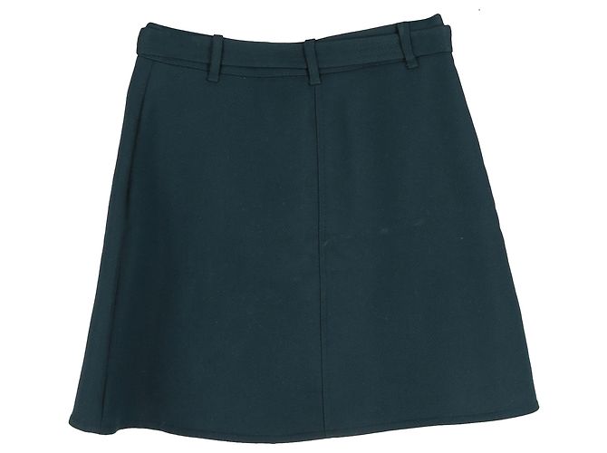 Falda mini abotonada Maje Jibrali en poliéster verde Verde oliva - vista 2