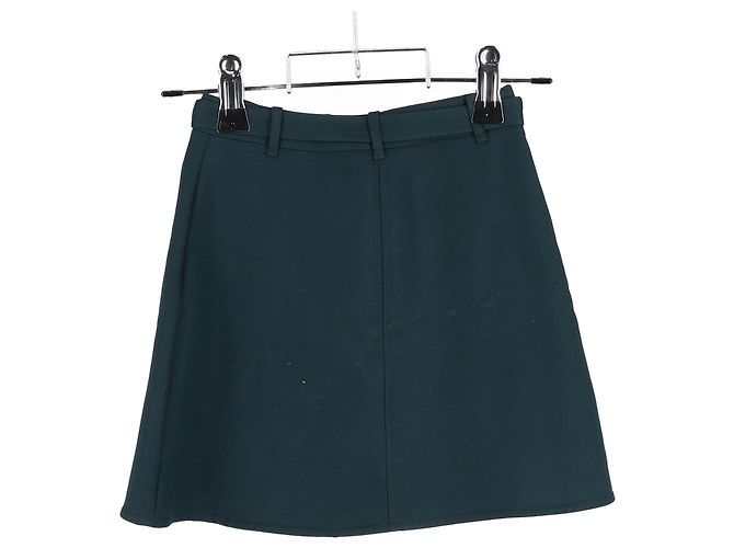 Falda mini abotonada Maje Jibrali en poliéster verde Verde oliva - vista 5