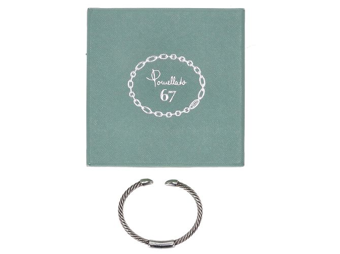 Bracciale bangle attorcigliato Pomellato 67 in metallo argentato Argento - vista 10
