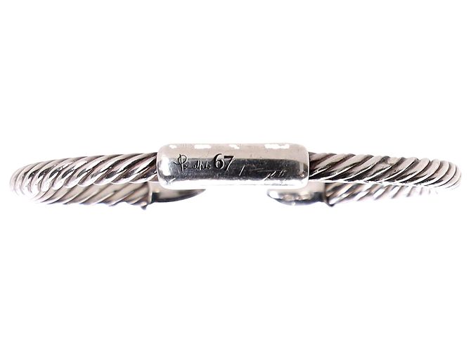 Bracciale bangle attorcigliato Pomellato 67 in metallo argentato Argento - vista 2