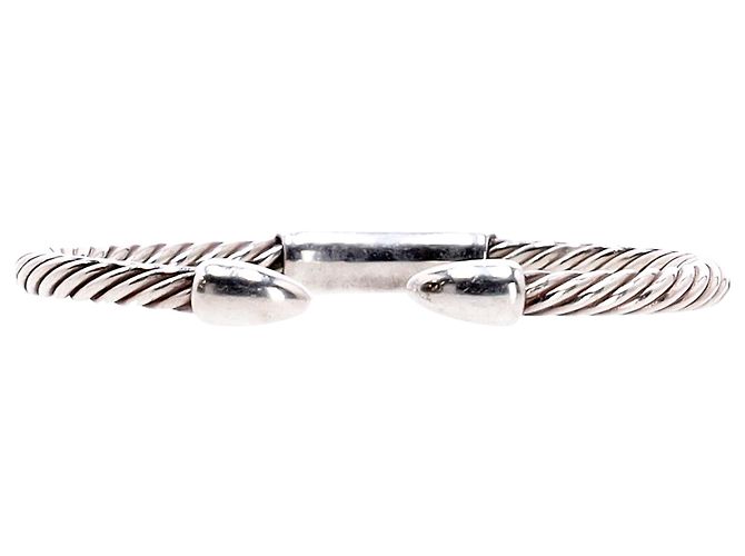 Bracciale bangle attorcigliato Pomellato 67 in metallo argentato Argento - vista 3