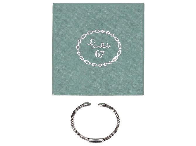 Bracciale bangle attorcigliato Pomellato 67 in metallo argentato Argento - vista 5