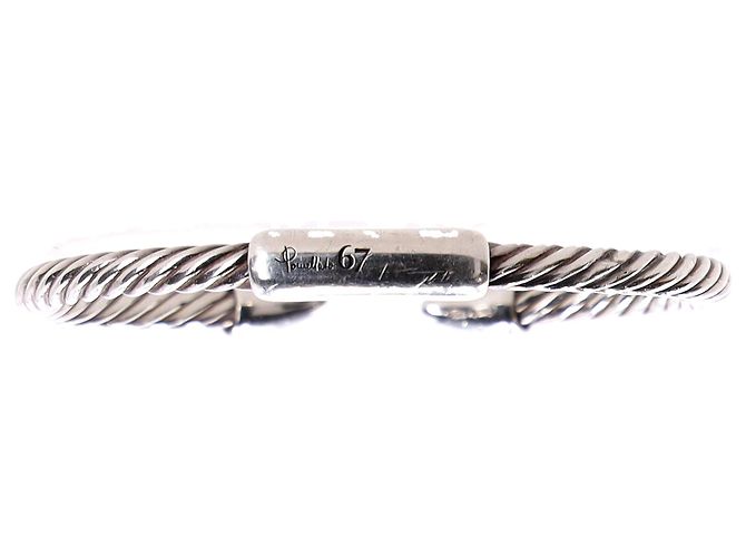 Bracciale bangle attorcigliato Pomellato 67 in metallo argentato Argento - vista 7