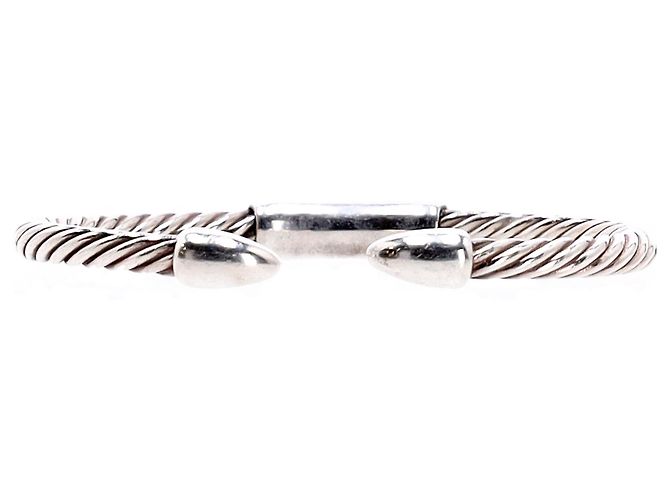 Bracciale bangle attorcigliato Pomellato 67 in metallo argentato Argento - vista 8