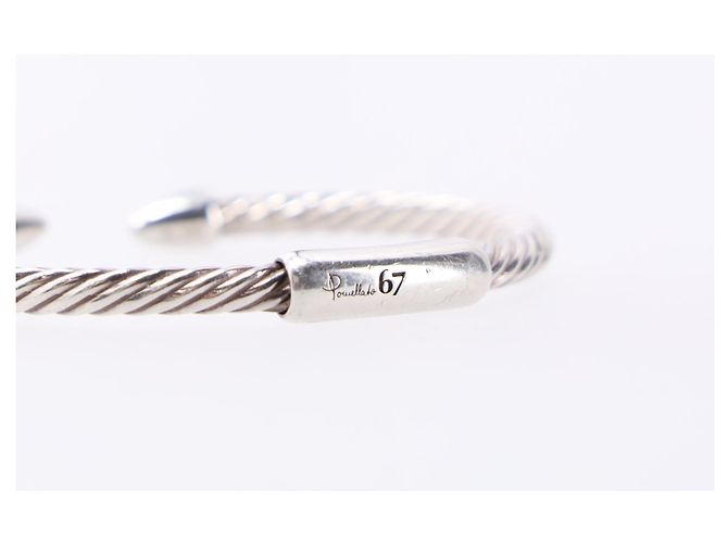 Bracciale bangle attorcigliato Pomellato 67 in metallo argentato Argento - vista 9