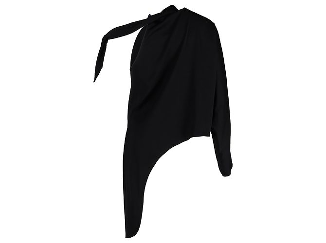 Asymmetrisches Top von Diane Von Furstenberg aus schwarzem Polyester - Ansicht 3