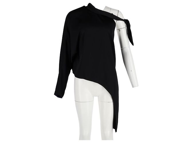 Asymmetrisches Top von Diane Von Furstenberg aus schwarzem Polyester - Ansicht 4
