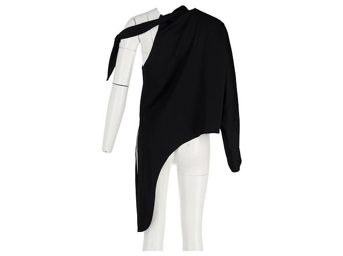 Asymmetrisches Top von Diane Von Furstenberg aus schwarzem Polyester - Ansicht 6