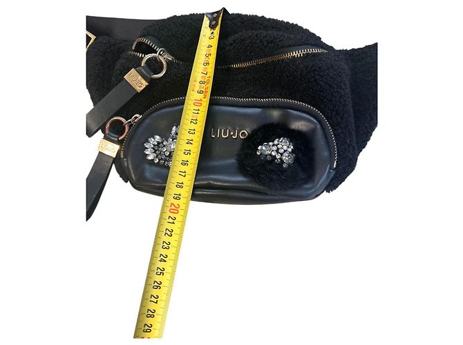Borsa a tracolla Liu.Jo Nera in pelliccia sintetica e pelle Nero - vista 10