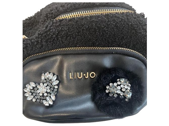 Borsa a tracolla Liu.Jo Nera in pelliccia sintetica e pelle Nero - vista 3