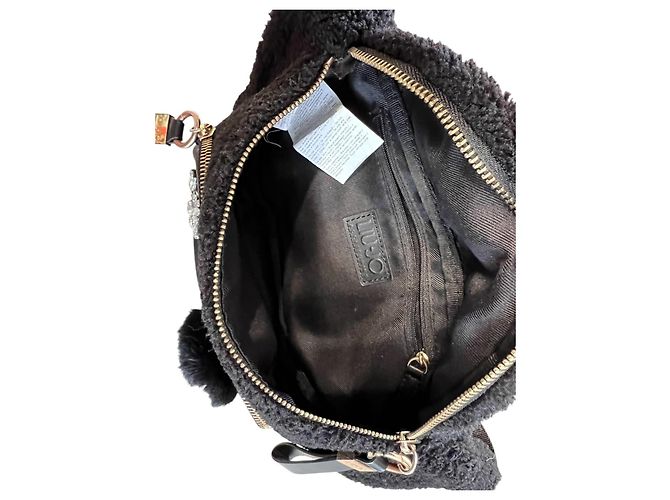 Borsa a tracolla Liu.Jo Nera in pelliccia sintetica e pelle Nero - vista 6