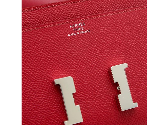 Hermès Portefeuille Hermes Constance To-Go en rubis Rouge - vue 6