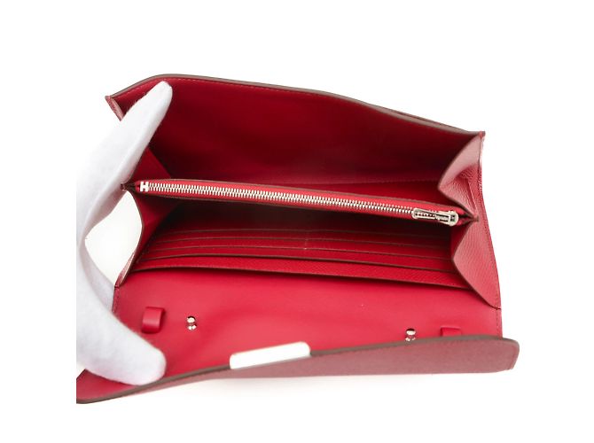 Hermès Portefeuille Hermes Constance To-Go en rubis Rouge - vue 7