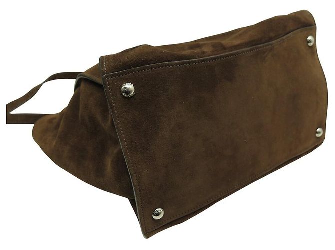 Tote BORSA A MANO PRADA IN SCAMOSCIATO MARRONE CON TRACOLLA - vista 5
