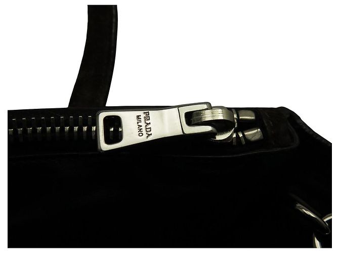 Tote BORSA A MANO PRADA IN SCAMOSCIATO MARRONE CON TRACOLLA - vista 9