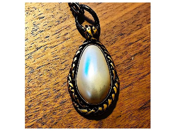 Collana a serpente in vetro opaco autentica Alexander McQueen Runway Gold hardware - vista 4
