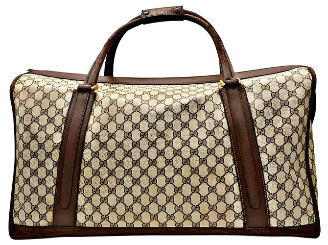 Borsa da viaggio grande Archive Special Order di Gucci Beige - vista 4