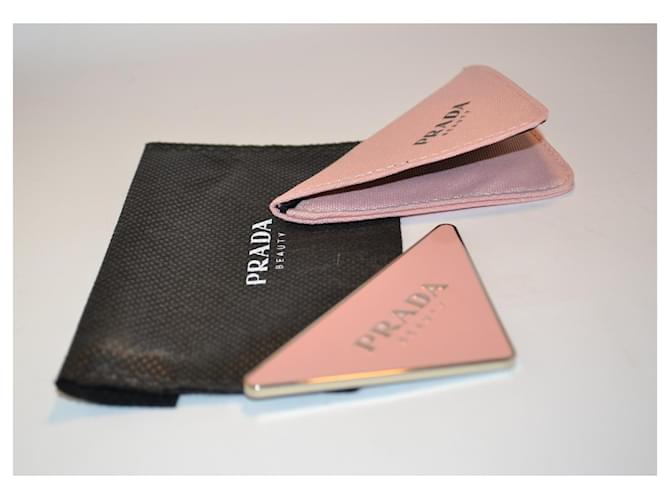 Prada Spiegel Rosa aus Glas mit Etui Pink - Ansicht 2