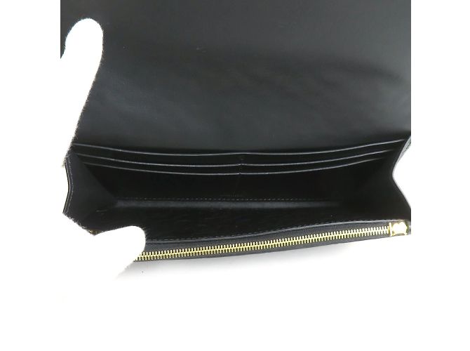 Cartera larga de cuero negro Burberry - vista 3