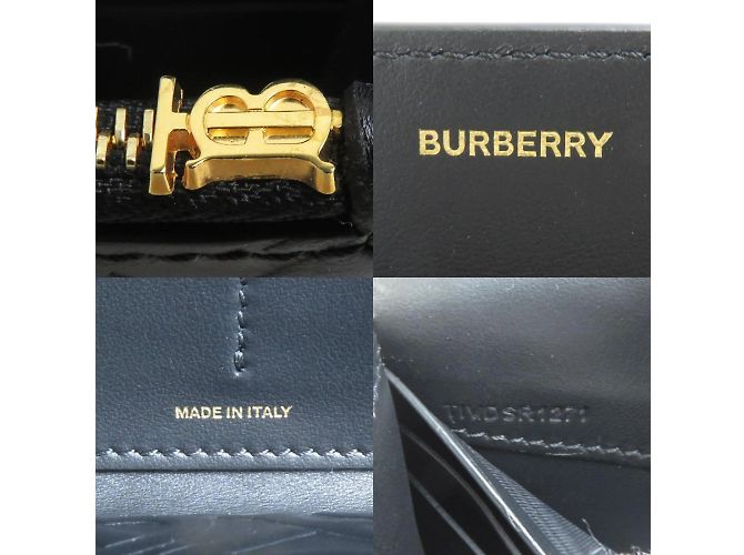 Cartera larga de cuero negro Burberry - vista 5