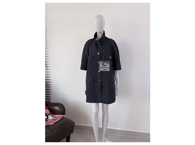 Chanel Trench coat com padrão de camélias icônicas - vista 2