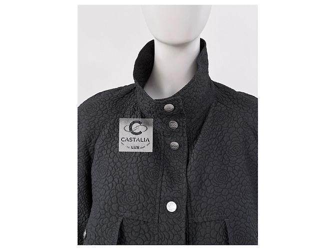 Chanel Trench coat com padrão de camélias icônicas - vista 8