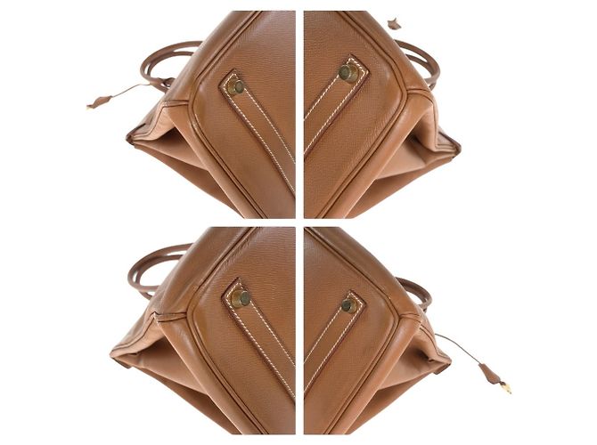 Hermès Vintage Birkin 35 Handtasche Braun Golden - Ansicht 3