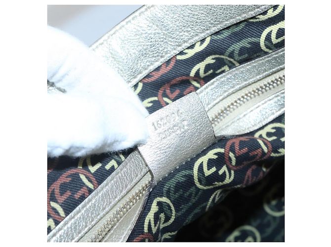 GUCCI Interlocking Tote Bag Leder Gold 162094 Auth KD453 Golden - Ansicht 12