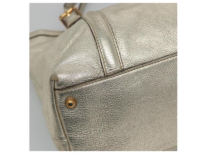 GUCCI Interlocking Tote Bag Leder Gold 162094 Auth KD453 Golden - Ansicht 14