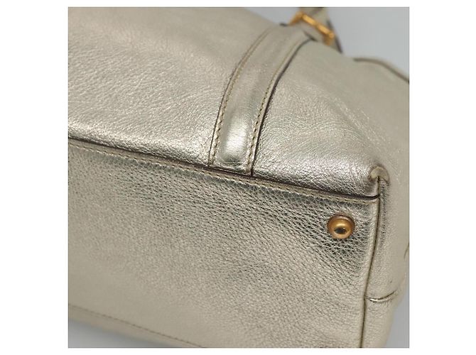 GUCCI Interlocking Tote Bag Leder Gold 162094 Auth KD453 Golden - Ansicht 15