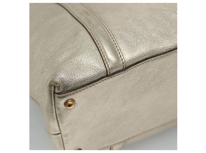 GUCCI Interlocking Tote Bag Leder Gold 162094 Auth KD453 Golden - Ansicht 16