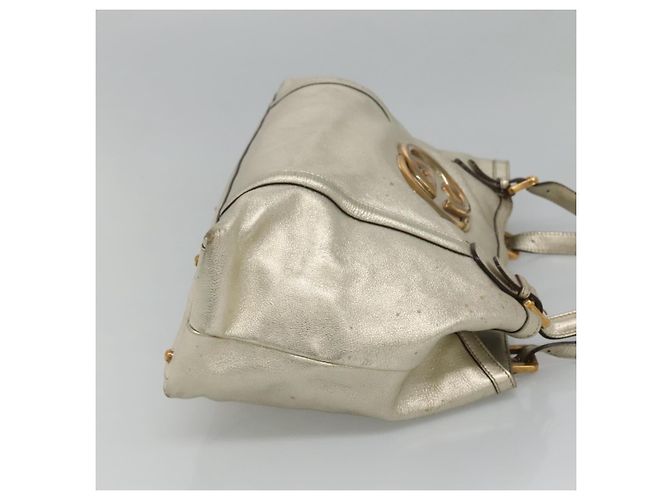 GUCCI Interlocking Tote Bag Leder Gold 162094 Auth KD453 Golden - Ansicht 4