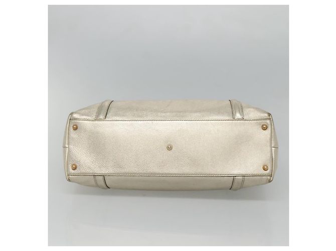 GUCCI Interlocking Tote Bag Leder Gold 162094 Auth KD453 Golden - Ansicht 5