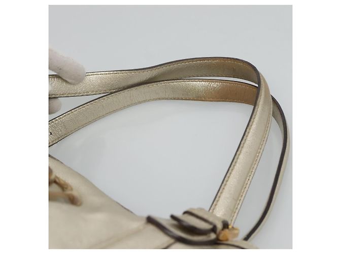 GUCCI Interlocking Tote Bag Leder Gold 162094 Auth KD453 Golden - Ansicht 8