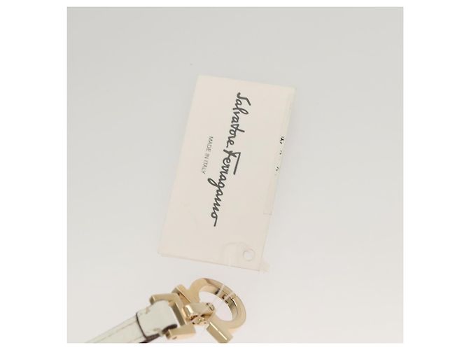 Pochette in pelle Gancini Salvatore Ferragamo bianca Auth KD566 Bianco - vista 12