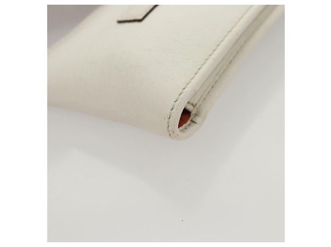 Pochette in pelle Gancini Salvatore Ferragamo bianca Auth KD566 Bianco - vista 15