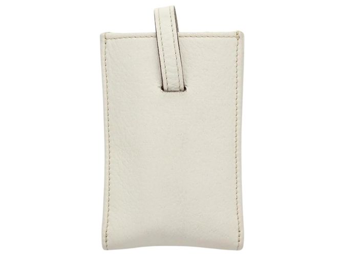 Pochette in pelle Gancini Salvatore Ferragamo bianca Auth KD566 Bianco - vista 2